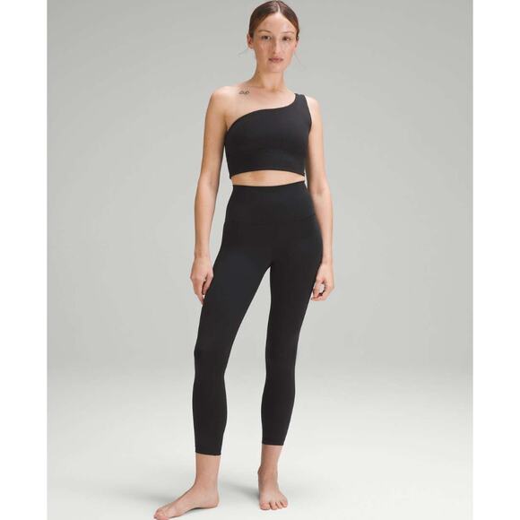 (4) $58 NWT Lululemon Align Asymmetrical Bra *Light Support, A/B Cup Black - Picture 3 of 6
